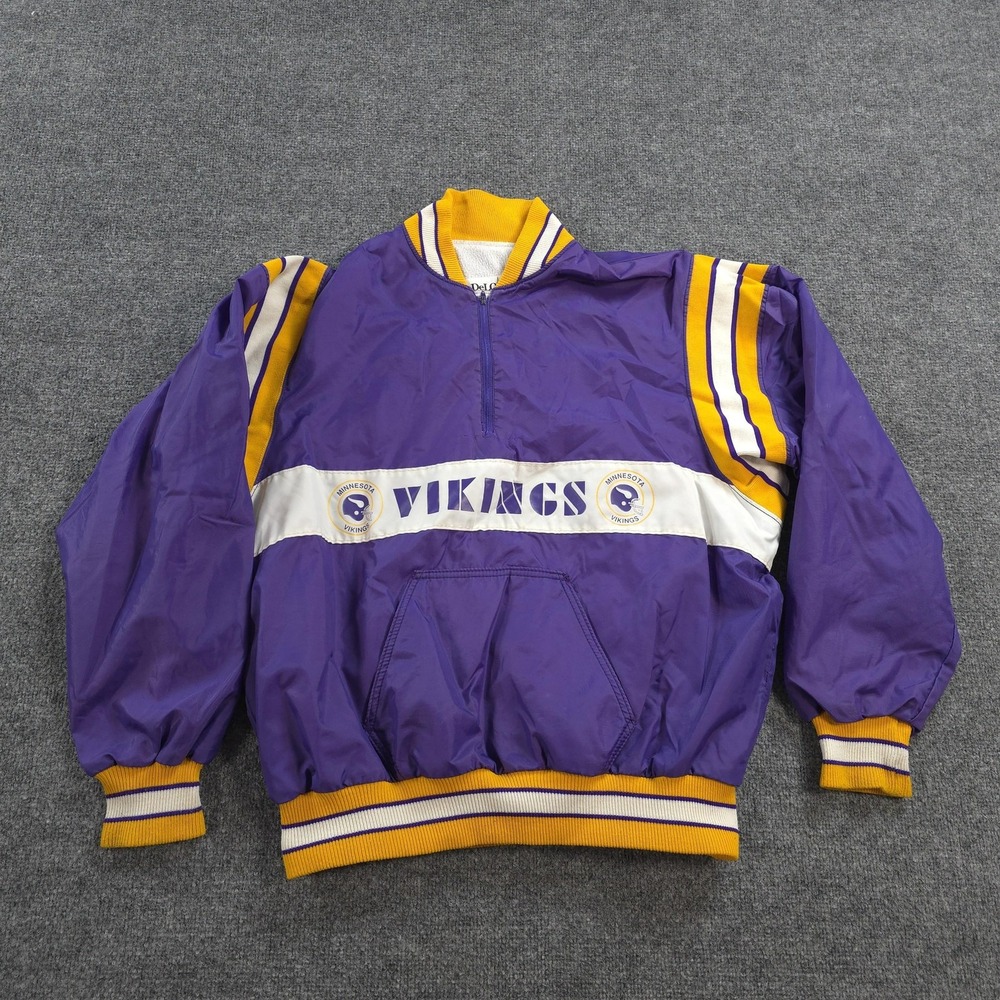 Vintage Minnesota Vikings Jacket Mens XL Purple NFL Football DeLong USA 90s